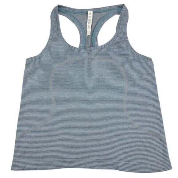 Lululemon Swiftly Tech Racerback 2.0 Race Length In Tetra Stripe Rhino Grey 8 - Picture 4 of 8